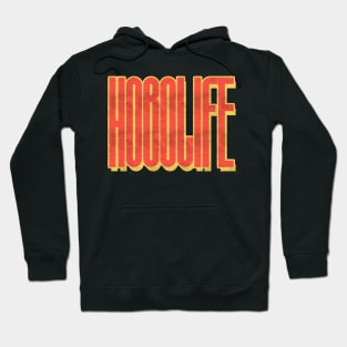 Hobo Life  Faded Thrift Style Retro Design Hoodie